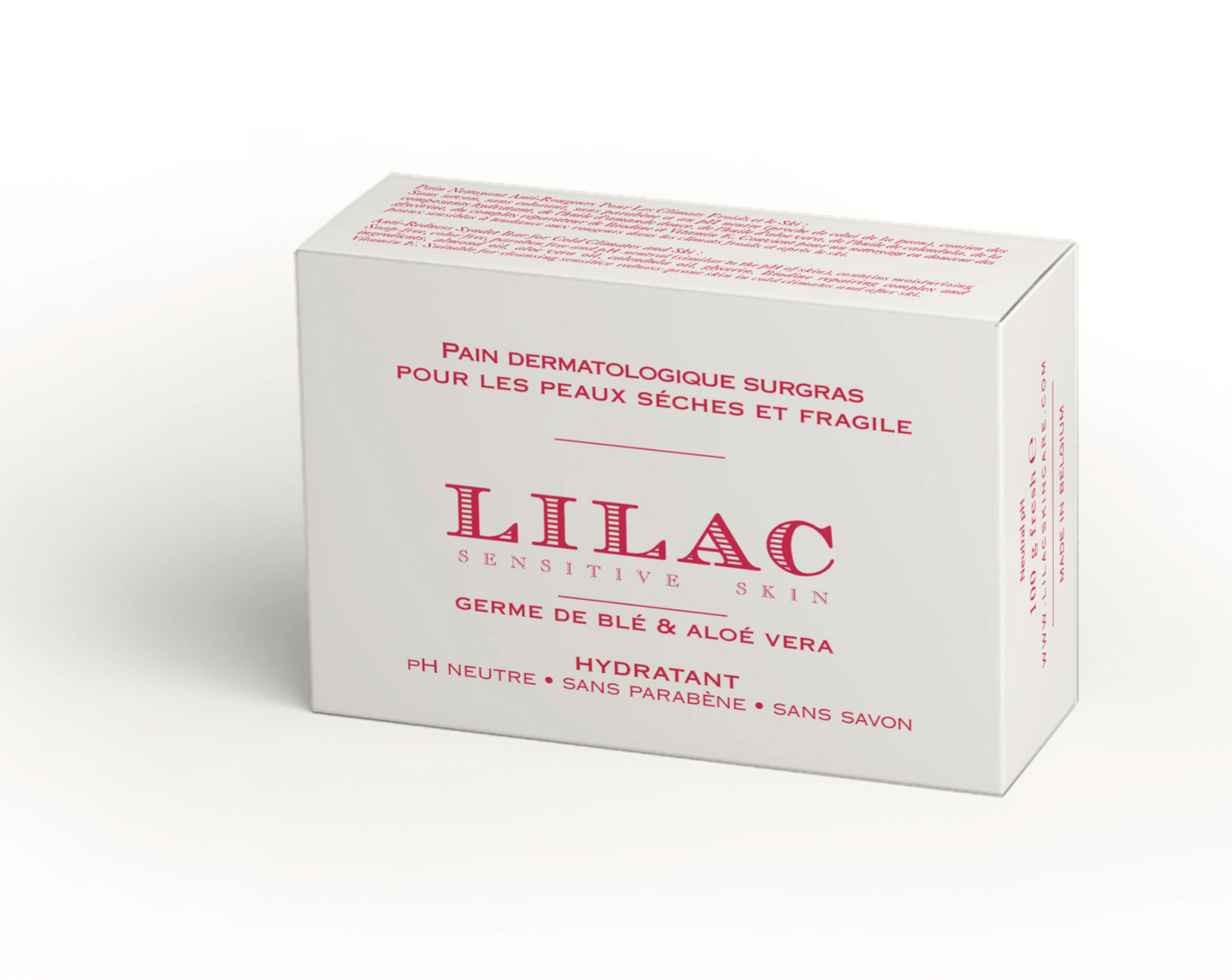 Barra limpiadora dermatológica hidratante extra rica LILAC (con germen de trigo)